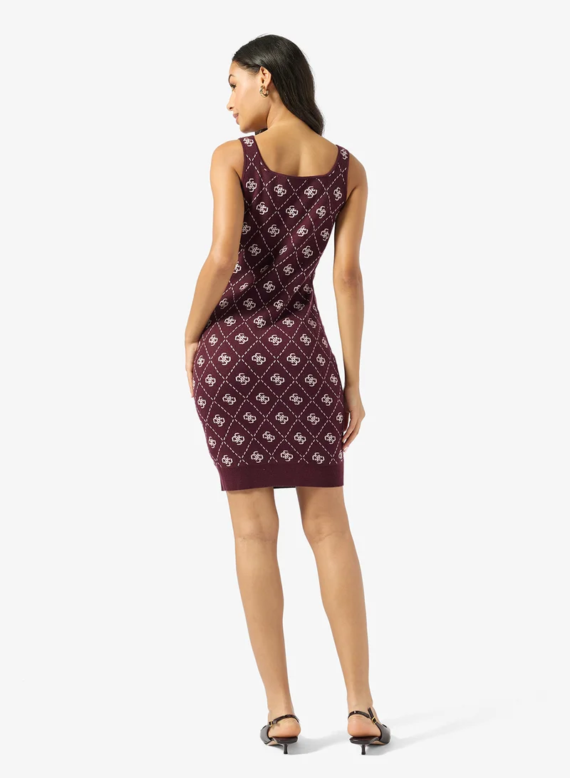 GUESS Sarah 4G Sleeveless Bodycon Mini Dress